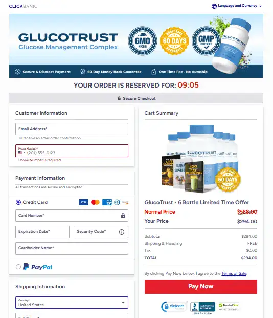 glucoTrust -order-page